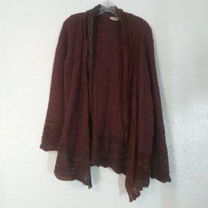 Royal Robbins women's size L burgundy multicolored cardigan sweater